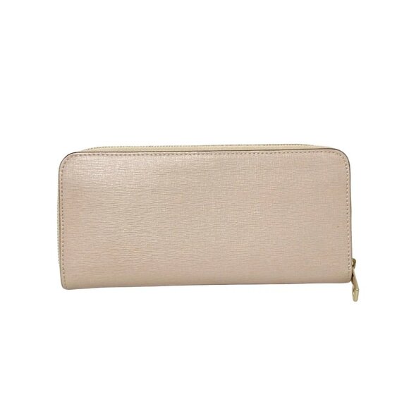 Auth FURLA - Light Pink Leather Long Wallet - Picture 2 of 6